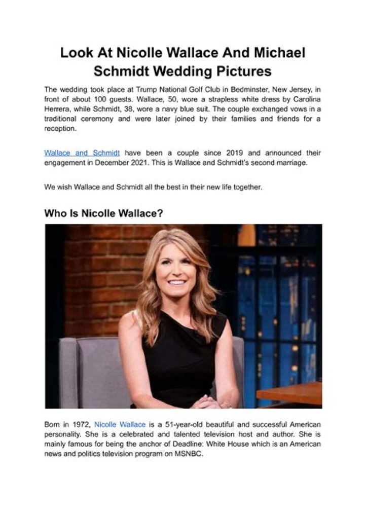 Are Nicolle Wallace And Mike Wallace Related?