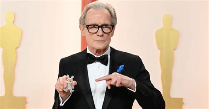 
Bill Nighy carries a murdered Sylvanian bunny on his suit at Oscars 2023 red carpet: Watch 