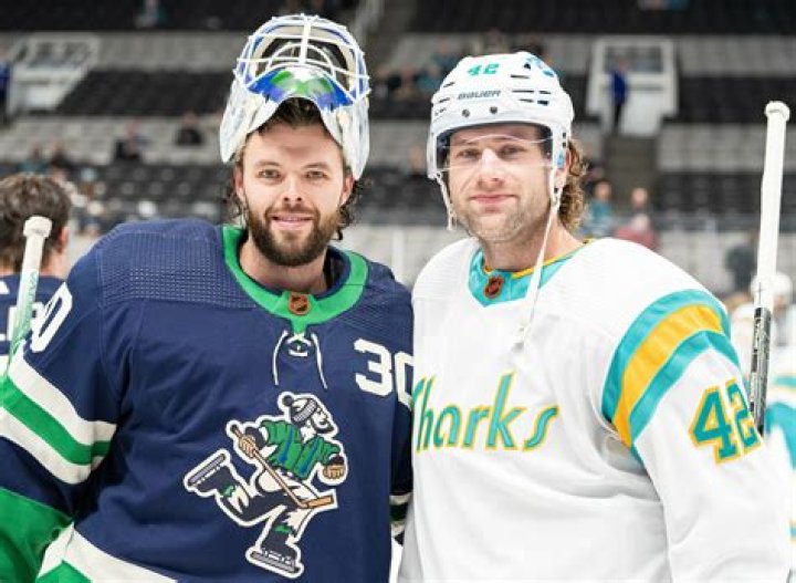 
Canucks Goaltender Spencer Martin Is The Brother-In-Law Of Sharks Defender Jonah Gadjovich 