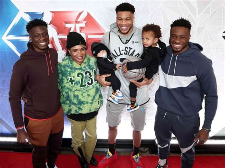 
Giannis Antetokounmpo family: partner Mariah Riddlesprigger, parents Charles and Veronica, children Liam Charles and Maverick Shai 