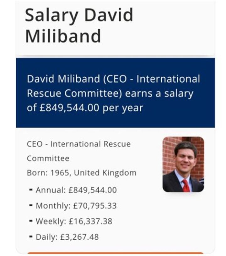 
How Much Is David Miliband Salary? Update On Net Worth of International Rescue Committee CEO 