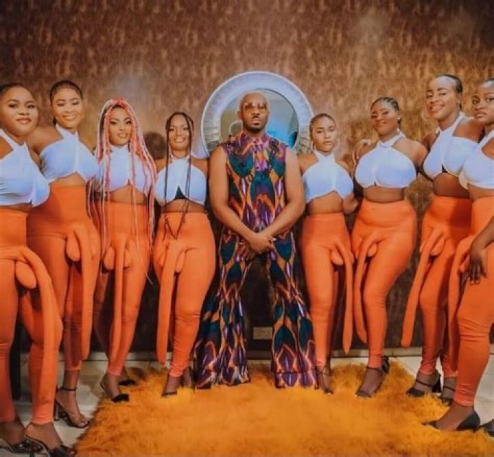 
‘Huge Disrespect To The Dead’ – Netizens Slam Pretty Mike For Attending Don Jazzy’s Mum’s Burial With Ladies Wearing Weird Pants 