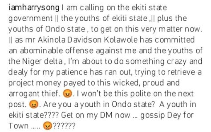 
“I Am About To Do Something Crazy And Deadly” Singer Harrysong Blows Out Over What A Politician Did To Him, Calls For Intervention 