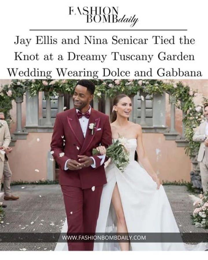 
Jay Ellis And His Wife Nina Senicar Wedding IG Photo Comments Turned Off 