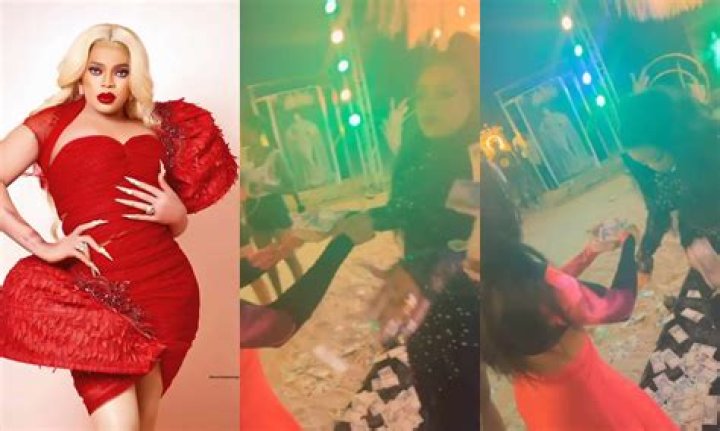 
Money rain as Mercy Eke, Omoborty, others storm Bobrisky’s beach party 