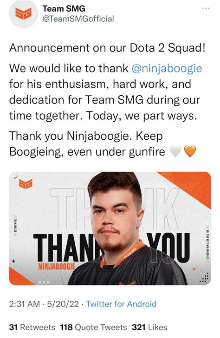 
Ninjaboogie Claims On Twitter That SMG Fired Him Over Death Of His Mother 