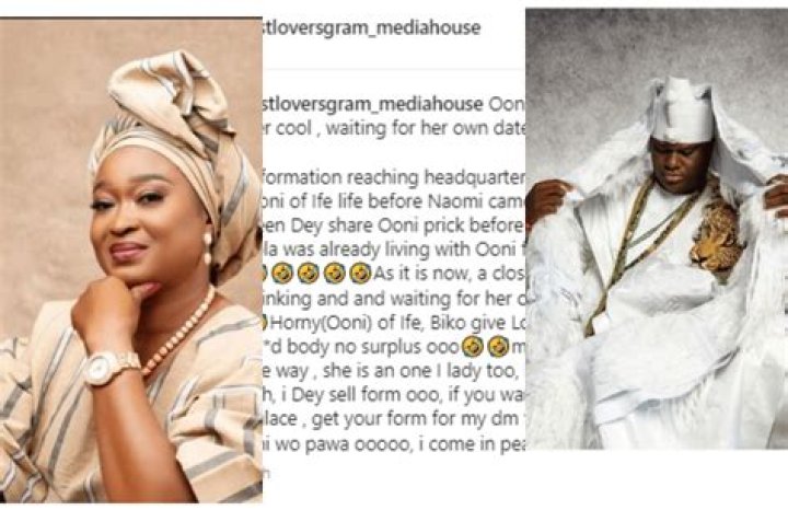 
Ooni Of Ife’s Alleged Longtime Secret Lover, Lola Angry After Monarch Ignored Her For 6 Other Women 