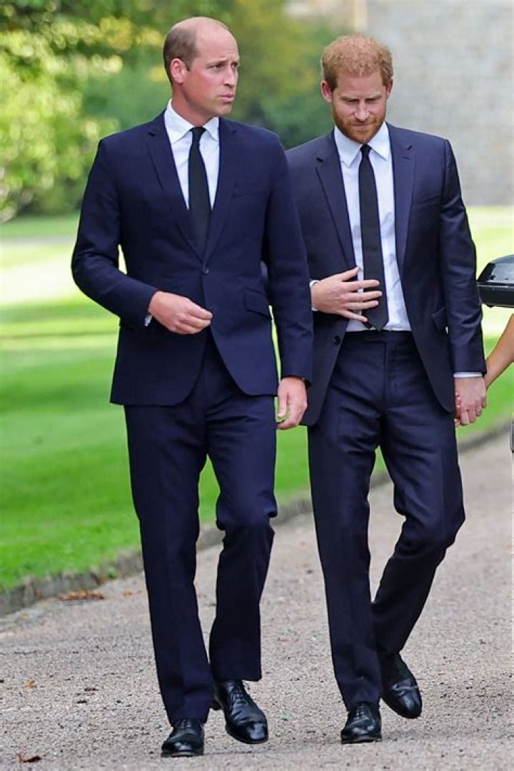 
Prince Harry and Prince William Walk Behind Queen Elizabeth II’s Coffin as It Leaves Buckingham Palace 