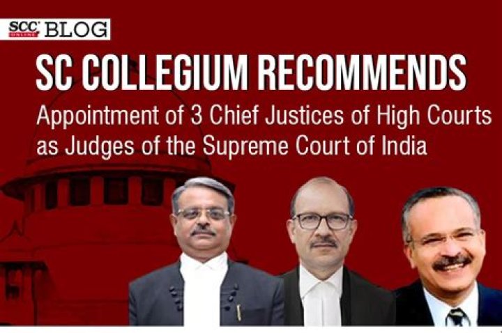 
SC Collegium recommends 3 new chief justices for HCs, transfers 2 
