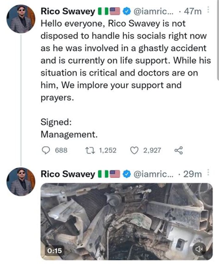 
Social Media Has Been Filled With Lots Of Narratives – Rico Swavey’s Management Speaks Out, Gives Update On Burial Arrangement 