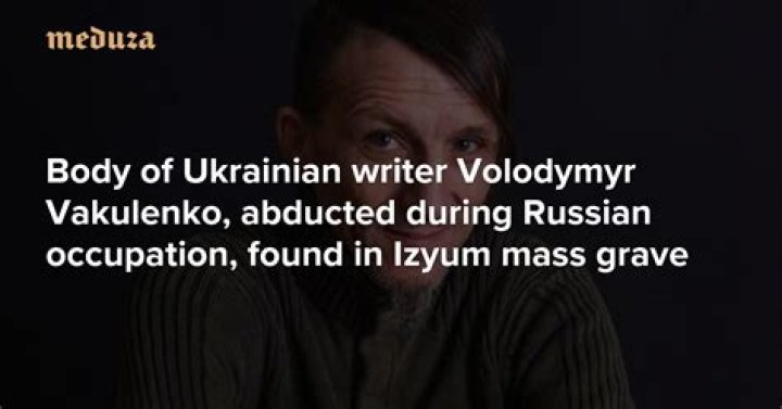
Volodymyr Vakulenko Cause of Death, How did Volodymyr Vakulenko Die? 