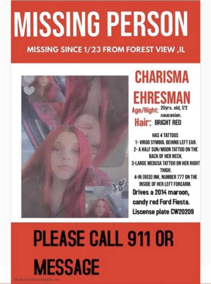 
Was Charisma Ehresman Found Dead? Forest View Il Missing Update 