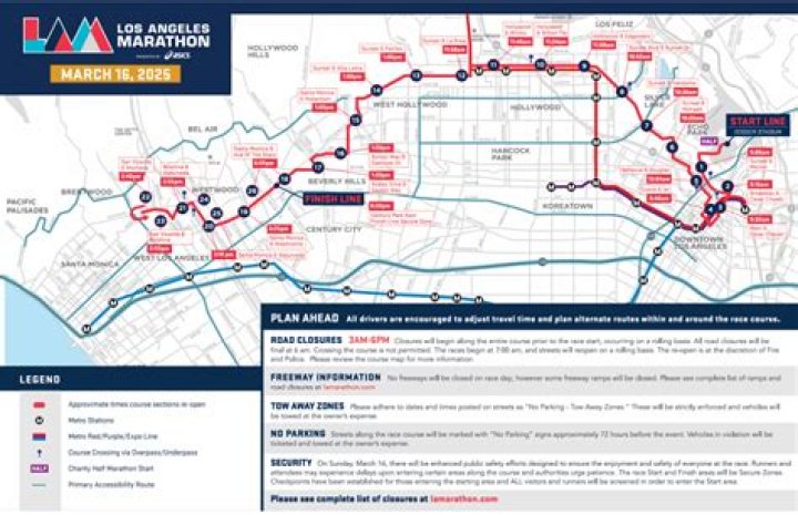 
Wilmington Marathon route, race timings, road closures, traffic delays etc 