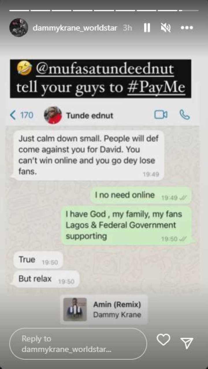 
“You Rise By Ripping Others” – Dammy Krane Fumes As He Continues To Drag Davido Over Unpaid Debt 